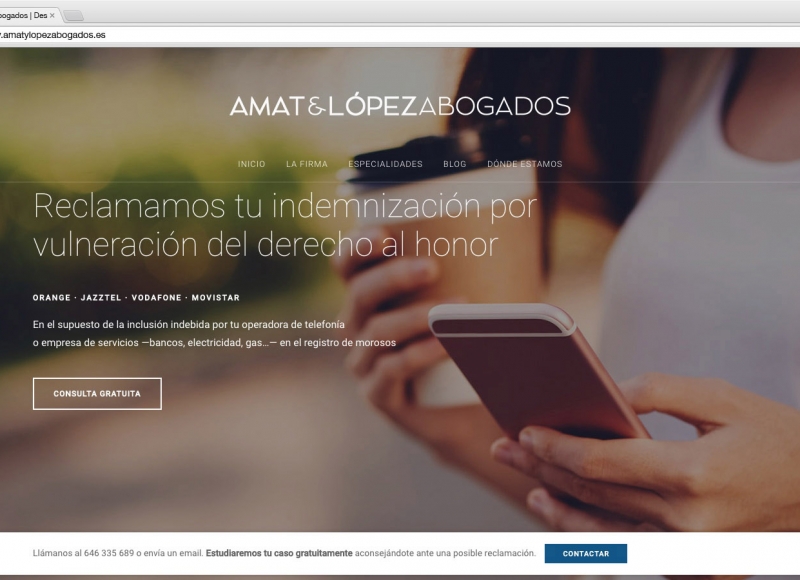 Website Amat&López Abogados - víctor merino | vídeo marketing online