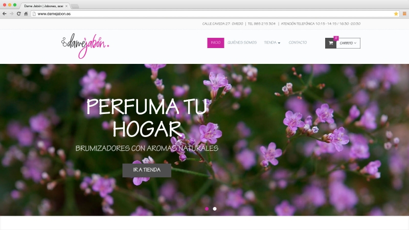 Web tienda online Dame Jabón - víctor merino | vídeo marketing online