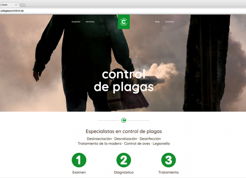 Website Plagas & Control - víctor merino | vídeo marketing online