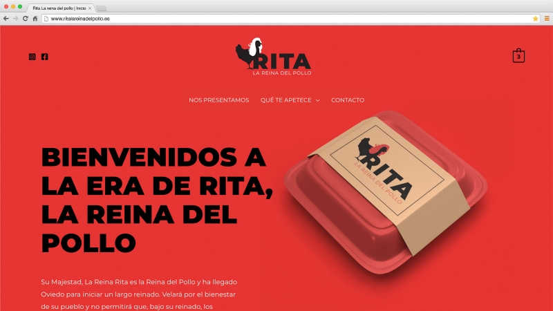 Website Rita la reina del pollo - víctor merino | vídeo marketing online